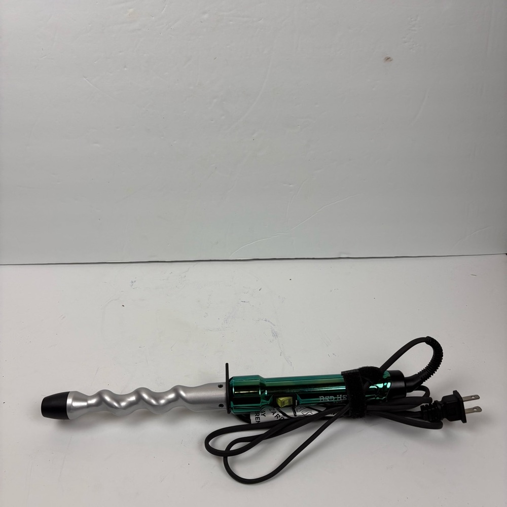 Bed Head Curlipops 1" Tourmaline + Ceramic Spiral Curling Wand, Turquoise Iron